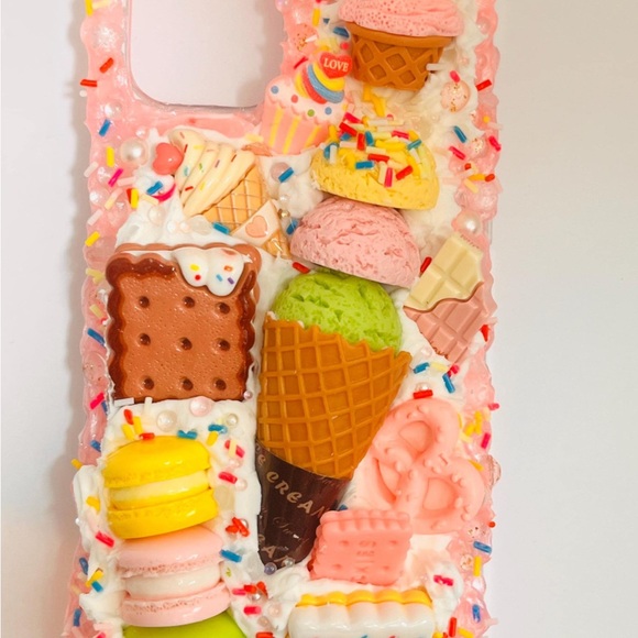 Handmade Kawaii Ice Cream & Dessert Pink Resin Phone Case handmade for any model - Picture 2 of 5